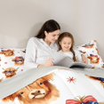 thumbnail image 4 of Manfei Cute Highland Cow Twin Comforter Sets,American Flag Bowtie Bedding Set,Brown,Light Gray Reversible,2pcs,1 Comforter and 1 Pillowcase, 4 of 7