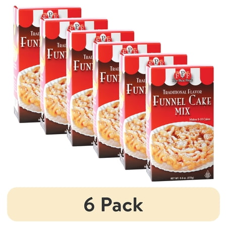 (6 pack) Fun Pack Foods Traditional Flavor Funnel Cake Mix, 9.6 oz Box