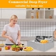 thumbnail image 3 of Commercial Double Basket Stainless Steel Electric Deep Fryer - 5000W, 12L Dual Tank, 3 of 9