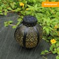 thumbnail image 4 of Kuymtek Linternas solares - Luz colgante decorativa para exteriores con diseño floral ahuecado, 4 of 8