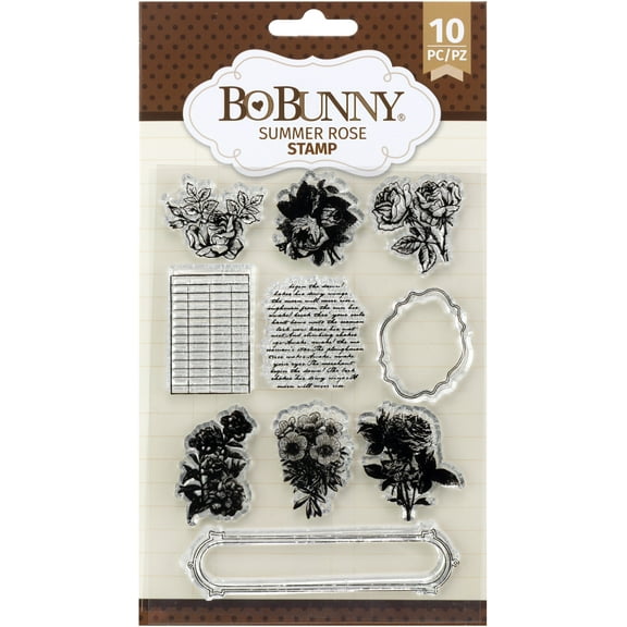 BoBunny Clear Stamps-Summer Rose