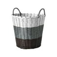 thumbnail image 6 of Ngheia Plastic Storage Basket, Laundry Basket, Toy Plastic Woven Basket with Hollow Handle White Color Matching (Folded Delivery) Small, 6 of 6