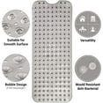thumbnail image 4 of Bath Mat Non Slip, Anti-Bacterial Bathtub Shower Safety Anti Mould Mats, 200 Strong Suction Cups and Drain Holes, 100 x 40 cm Extra Long Mildew Resistant Machine Washable Bathroom Kids Mat-Grey, 4 of 5