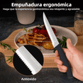thumbnail image 5 of Monteratillo Set De 6 Cuchillos Dentados Afilados Para Carne plata negro, 5 of 5