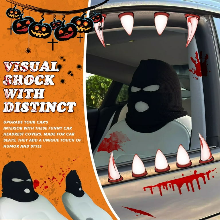 Funny Car Headrest Covers - 10.24x11.02 Inches Elastic