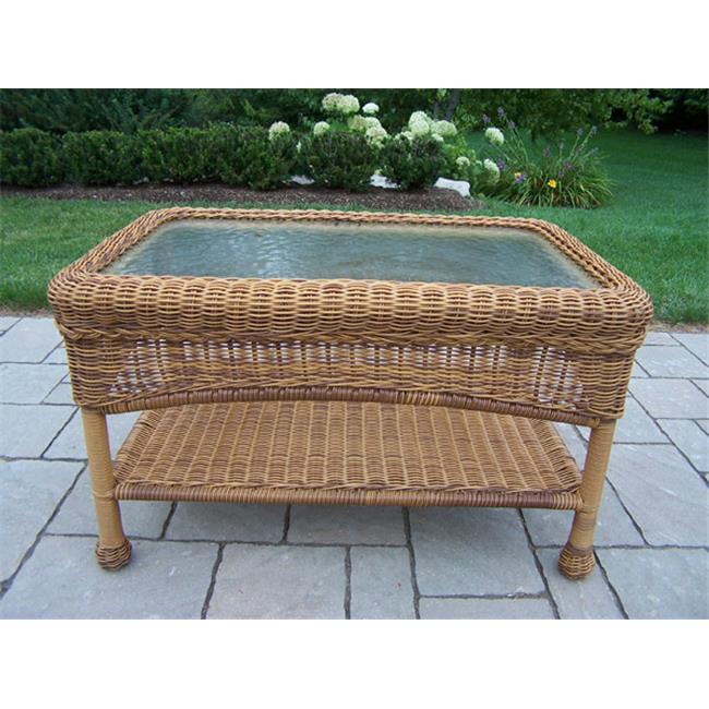 Oakland Living Corporation 90027CTNT Resin Wicker Coffee Table