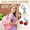 thumbnail image 3 of Uxcell Cherry Keychain for Women Bag Purse Charm Cute Cherry Accessories with Key Ring and Clip Red-Silver, 3 of 7