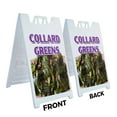 thumbnail image 2 of A-frame Sidewalk Collard Greens 24" x 36" Double Sided A-Frame Sidewalk Sign, Includes 2 Installed Vinyl Decals | Foldable Portable White Signicade Sandwich Board Signs, 2 of 5