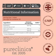 PureClinica Glutathione 1000mg – 60 Tablets – 500mg Reduced Glutathione with Alpha Lipoic Acid & Vitamin C – Antioxidant & Cellular Health Support