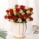 thumbnail image 4 of Matsuzay Rosa falsa 25 cabezas de rosas artificiales, decoración de de flores artificiales, ramo de escritorio, decoración para Flores artificiales champán, 4 of 6