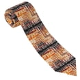 thumbnail image 2 of Rocae Hand Drawn Vintage Coffee for Soft and Comfortable Men's Tie Necktie Wedding Business, 2 of 5