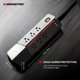 Monster Surge Protector Power Center Vertex, 6 AC Grounded Outlets, 2 USBA & 1 USBC Ports