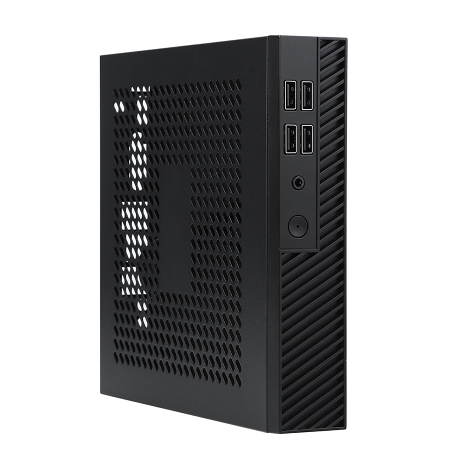 DX01 ITX Computer Case Desktop Case with 4 USB2.0 Port Industrial Control for Home Theater Gaming