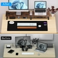 thumbnail image 5 of Dual Monitor Stand Riser - Metal Leg Monitor Stand with Drawer, Desk Shelf for PC, Laptop & Screen (Vintage), 5 of 7