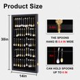 thumbnail image 3 of 60 Souvenir Tea Spoon Display Case Collection Collector Rack Wall Mount Wooden w/98% UV Acrylic Door Lockable（Black）, 3 of 6