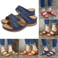 thumbnail image 2 of Women Chic Sandals Pure-color Flower Printed Slippers Open Toe Breathable for Summer Beach, 2 of 6