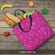 thumbnail image 5 of Fotbe Rose Red Glitter Bolsa Tote con Estampado para Mujer, Bolsos con Cremallera, Bolsa de Hombro Casual de Gran Capacidad con Bolsillos Internos, 5 of 7