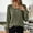 Green, variant on AXXD Basic Western Tops for Women Summer 2024 Loose Trendy Button Round-Neck Long Sleeve Casual T-shirt Top Solid Blouse