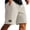 14# Khaki, variant on Mens Waffle Corduroy Shorts Elastic Waist Drawstring Casual Texture Lightweight Short Summer Beach Pants with Pockets Army Green M