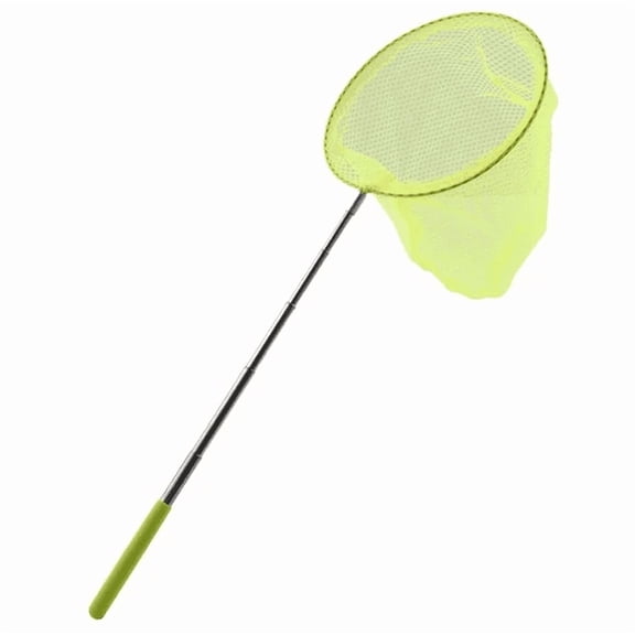 Vruelia Outdoor Catching Catching Butterfly Net Fishing Net Bag Stainless Steel Telescopic Fishing Net Tool Outdoor Telescopic Portable Catching Catching Net-Yellow