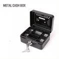 thumbnail image 4 of Box Safe Fireproof Security Key Lock Home Money Stainless Steel Jewelry Cash NEW, 4 of 5