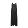thumbnail image 5 of NMMUED Womens Crochet Beach Cover Up Dress Sleeveless V Neck Long Dresses Summer Vacation Outfits Black XXL, 5 of 6
