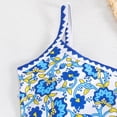 thumbnail image 3 of Sexy One Shoulder Floral Bikini Women High Waist Blue Swimsuit Two Piece Swimwear (polyester), 3 of 4