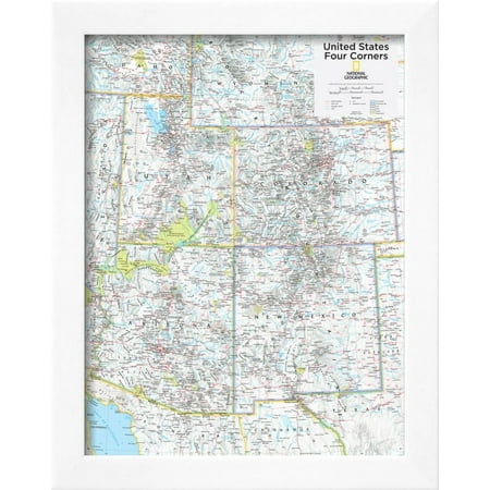 2014 four corners us national geographic atlas of the world 10th edition framed poster wall art by national geographic maps