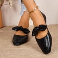 thumbnail image 4 of ShiShine Women's Mary Jane Flats Square Toe Bow Decor Slip On Comfortable Casual Work Dress Shoes, 4 of 9