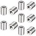 thumbnail image 3 of MroMax 10Pcs M4 Round Connector Nuts, 304 Stainless Steel Rod Coupling Nuts 10mm/0.39" Length Female Thread for Camera Pan, Lamp Bracket, Glass Folding Dining Table Silver, 3 of 4