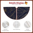 thumbnail image 3 of Rateoe Copper-Gold Gloss Outline Flower Pattern Christmas Tree Skirt with Ties , Christmas Tree Decorations, Farmhouse Christmas Decor Xmas Holiday Decorations-, 3 of 6