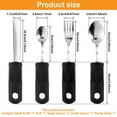 thumbnail image 3 of Wekvgz 2Pcs Adaptive Utensils with Strap Angle Adjustable Weighted Utensils Stainless Steel Adaptive Eating Utensils Ergonomic Built Up Utensils Adaptive Silverware for Hand Tremors Elderly, 3 of 10