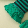thumbnail image 5 of Yidarton Girls skirt pants set 0-2 years old infant clover long-sleeved top striped flared pants two-piece set, 5 of 7