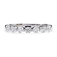thumbnail image 2 of AFFY Half Eternity Wedding Band Ring for Women, 0.50 Carat (ctw) Round Cut Lab Grown Diamond Ring In 14K White Gold Over Sterling Silver F-G-H, SI Quality Gifts For Her 1/2 Ctw Ring Size-9, 2 of 6