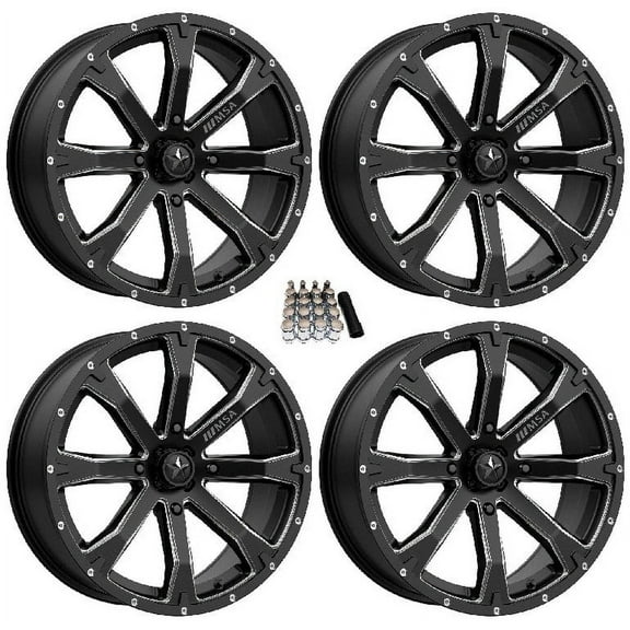 MSA M42 Bounty UTV Wheels/Rims Satin Black 20" Kawasaki Teryx Mule