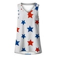thumbnail image 4 of Njagoc3 Womens Sleeveless V - Neck Patriotic Sequin - Star Print Cami Top - Sparkly for Fourth of July Nights, 4 of 6