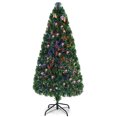 thumbnail image 1 of Costway Árbol de Navidad preiluminado de PVC y fibra óptica, 180 cm, metal, vacaciones, 1 of 3