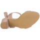 thumbnail image 5 of Sandalias de tacón grueso Allegra K con cordones en el tobillo y punta abierta para mujer Desnudo 40, 5 of 6