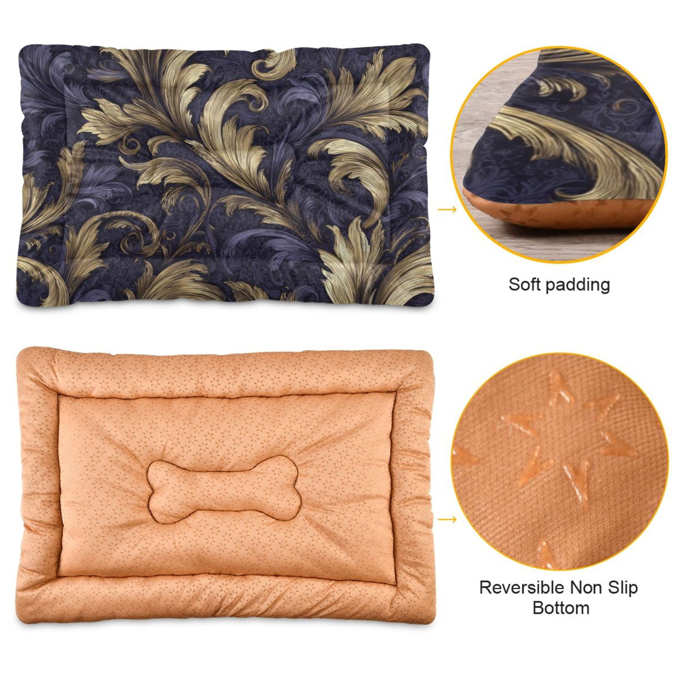 Cozy Mat Pet Bed Indoor Outdoor Warm Soft For Cat Dog Puppy(S/M) Sophisticated Pattern