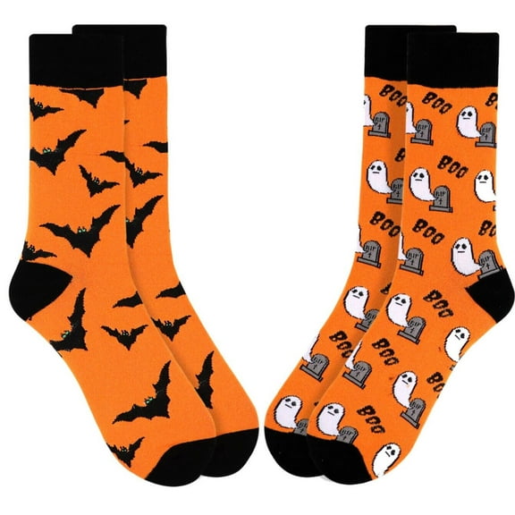 Mens Womens Socks Size 10-13 Vampire Bat Ghosts Casual Crew Socks Halloween Horror Gift