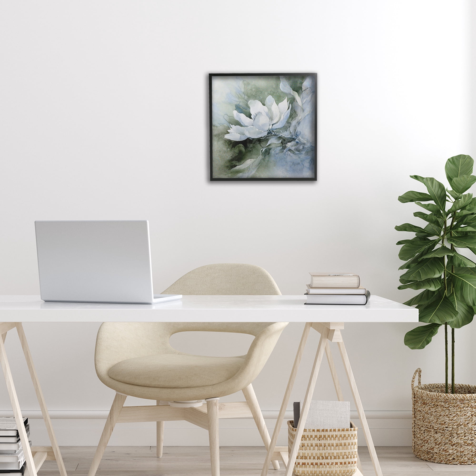 Stupell Industries Fluid Whimsical Flower Black Framed Giclee Art, design by Svetlana Aleynikova