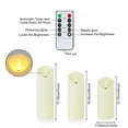 thumbnail image 4 of Merrynights Flameless Candles LED Battery Operated with Remote Timers Frosted Plastic, Set of 10, 4 of 8