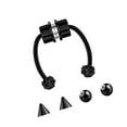 thumbnail image 1 of serony Magnetic Fake Septum Nose Rings Hoop Horseshoe for Women Xiangbala Black, 1 of 8