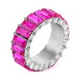thumbnail image 1 of Anillo de cristal de circón 3A para mujer, sortija de lujo Multicolor, a la moda, para fiesta de graduación, regalo, joyería llamativa, salida de fábrica, nuevo, 1 of 4