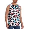 thumbnail image 2 of Haiem Men's Heart Panda Print Tank Tops Summer Sleeveless Cut Off Workout T-Shirts Fitness Vest Athletic Undershirts-Large, 2 of 8
