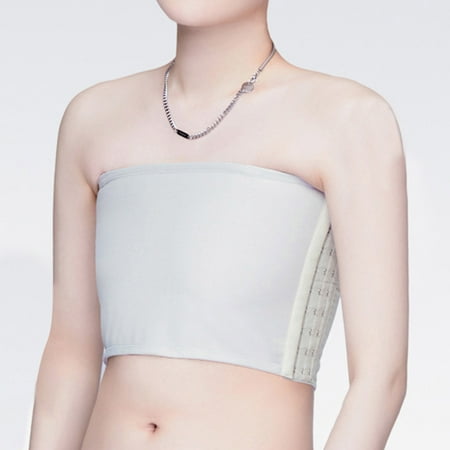 Lady Net Chest Breast Binder Tomboy FTM Stretchy Sports Bra Vest Tank Tops  Basic