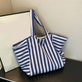 thumbnail image 1 of Stylish Canvas Shoulder Bags Large Capacity Tote for Daily Commuting Shopping Travel and College Students, 1 of 3