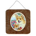 thumbnail image 1 of "Caroline's Treasures Corgi Momma loves Roses Wall o Door Hanging Prints 7084DS66, 6" x 6 ", multicolor" Caroline's Treasures 7084DS66, 1 of 1