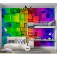 thumbnail image 7 of Tiptophomedecor Abstract Wallpaper Wall Mural - Colour Jigsaw, 7 of 7
