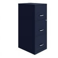 thumbnail image 1 of Scranton & Co 3-Drawer Modern Metal Vertical File Cabinet with Lock in Navy, 1 of 4